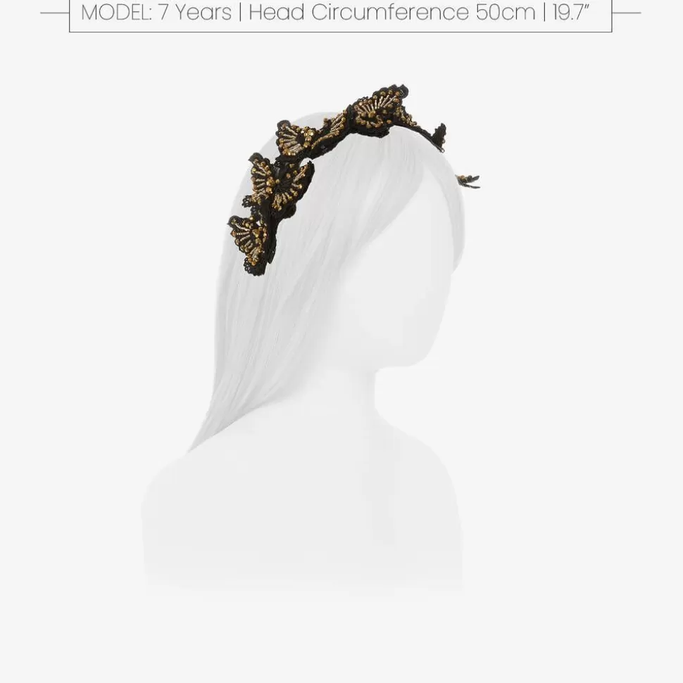 Sienna Likes To Party Black & Gold Butterfly Hairband^ Hair Accessories