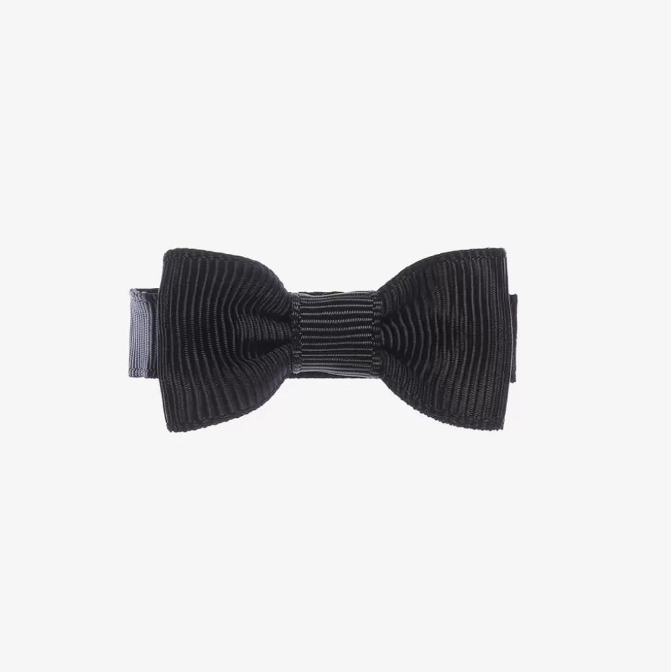 Peach Ribbons Black Bow Hair Clip (5cm)^ Hair Accessories