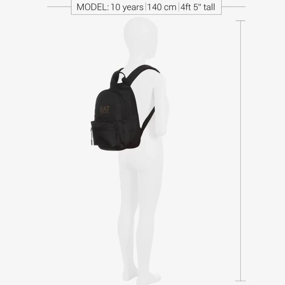 EA7 Emporio Armani Black Canvas Backpack (33cm)^BOY Bags