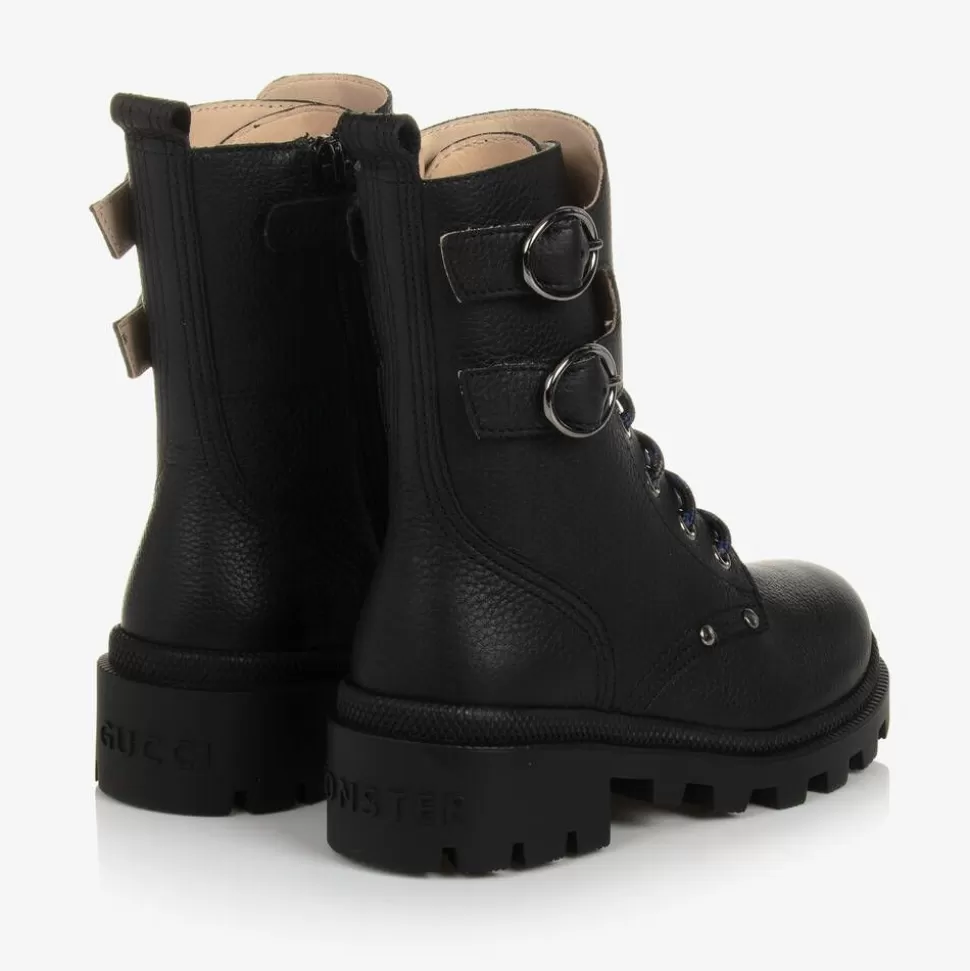 Gucci Black Chunky Leather Boots^BOY Boots