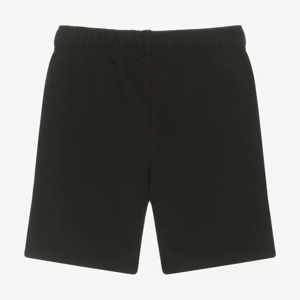 Lacoste Black Cotton Crocodile Shorts^BOY Shorts