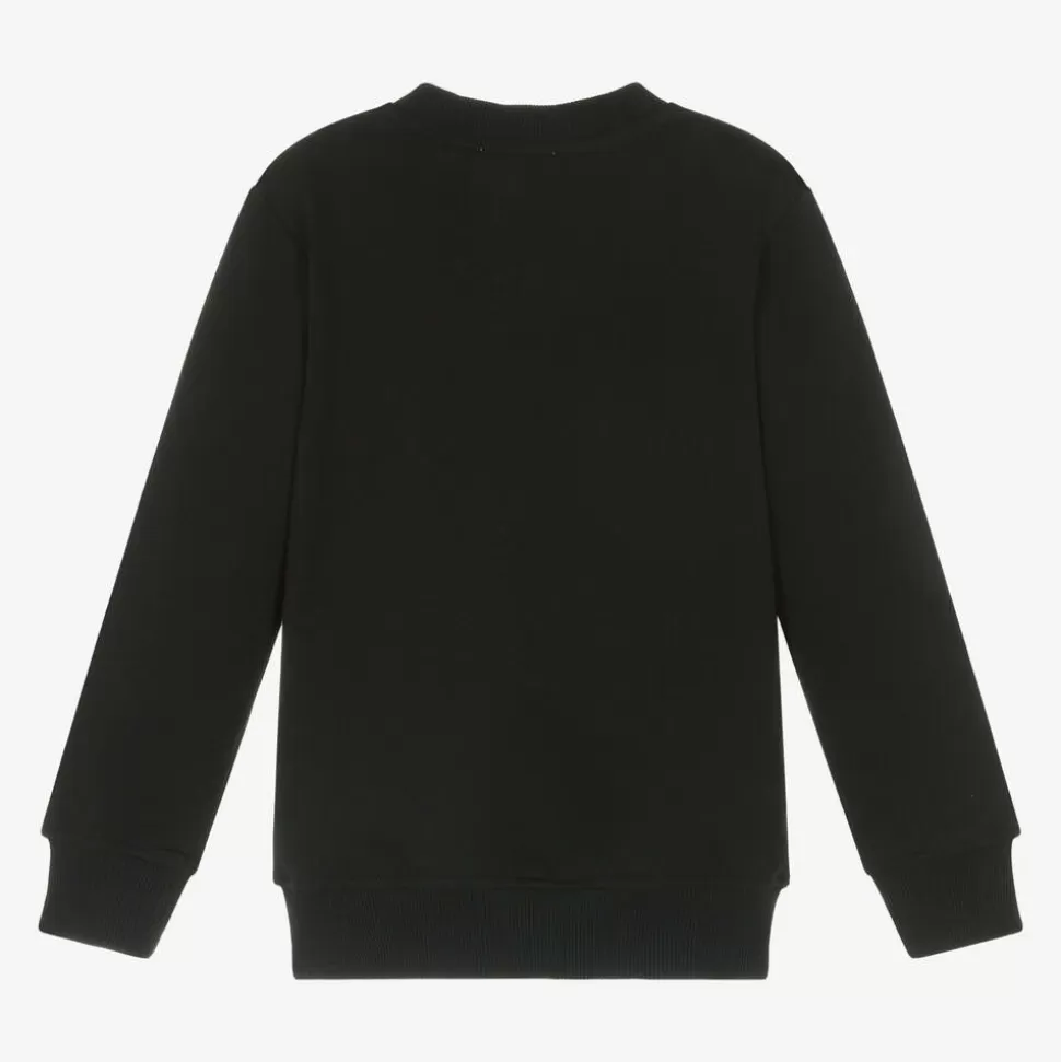 Moschino Kid-Teen Black Cotton Teddy Bear Sweatshirt^BOY Tops