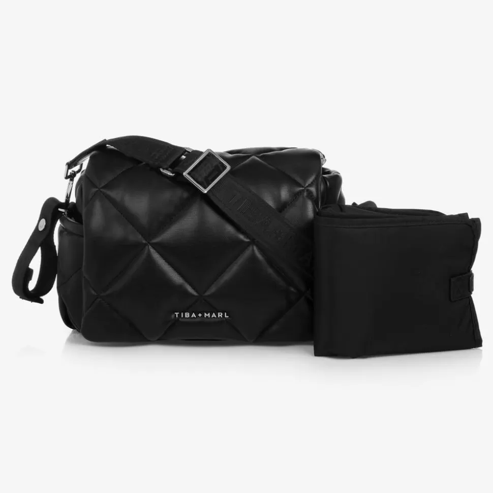TIBA + MARL Black Faux Leather Changing Bag (34cm)^ Gifts