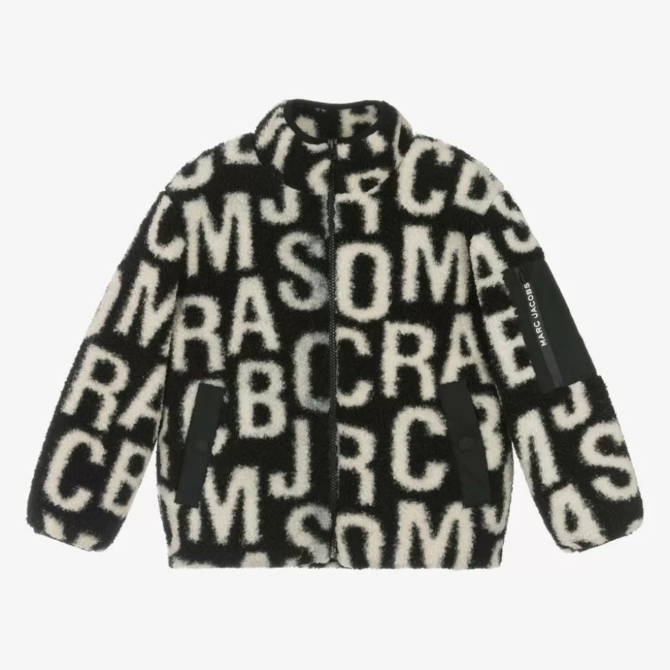 MARC JACOBS Black Fleece Jumbled Logo Zip-Up Top^BOY Tops | Tops