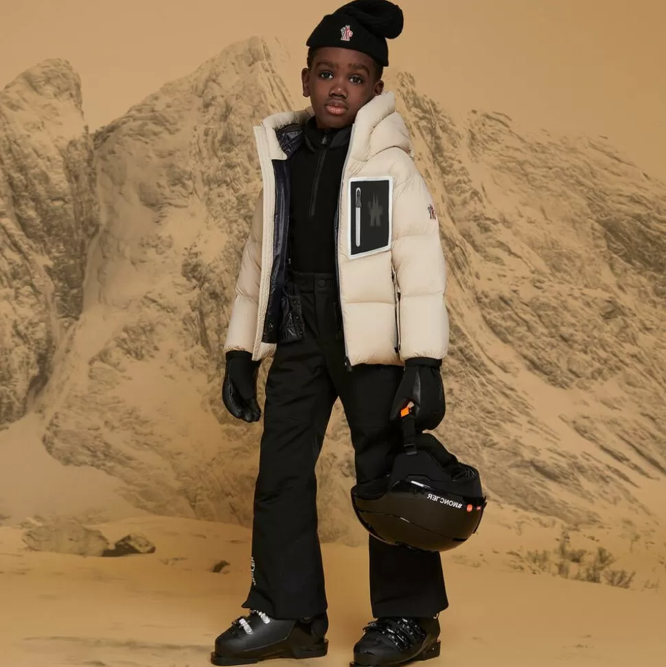 Moncler Enfant Black Fleece Zip-Up Top^BOY Snowwear