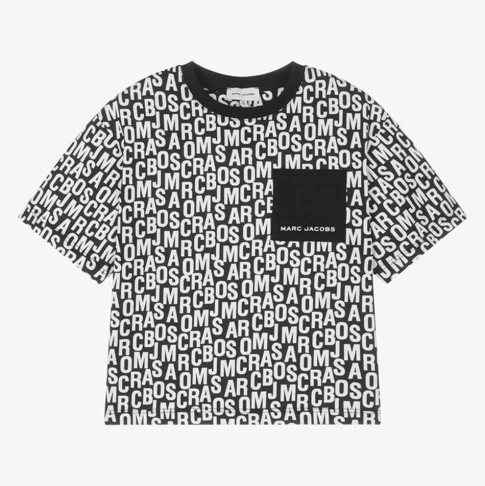 MARC JACOBS Black Jumbled Logo T-Shirt^BOY Tops