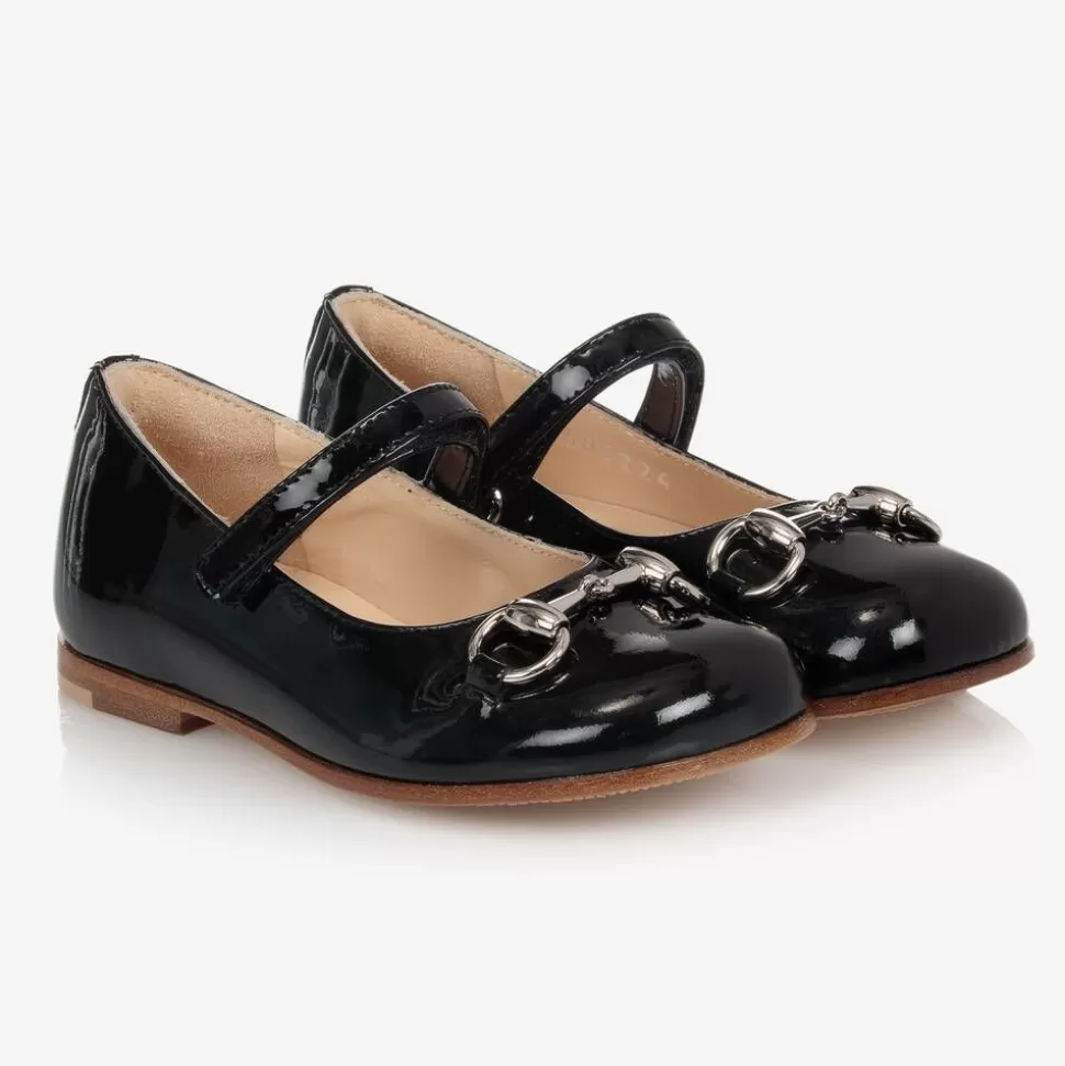 Gucci Black Leather Ballerina Shoes^ Pumps & Ballerinas