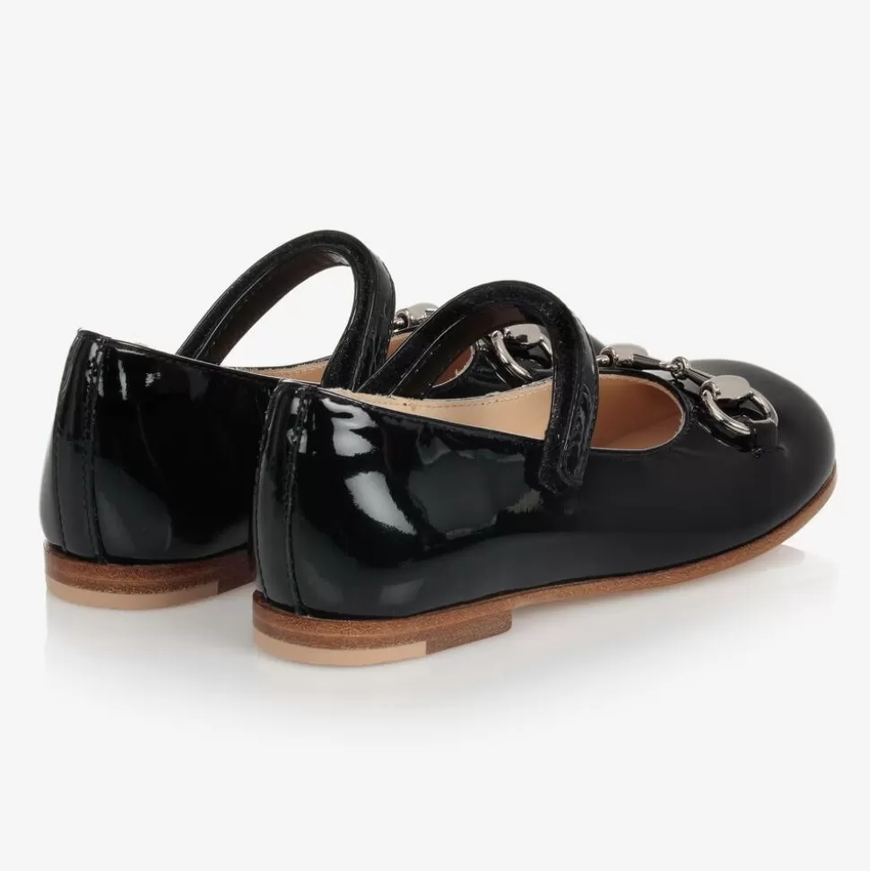 Gucci Black Leather Ballerina Shoes^ Pumps & Ballerinas