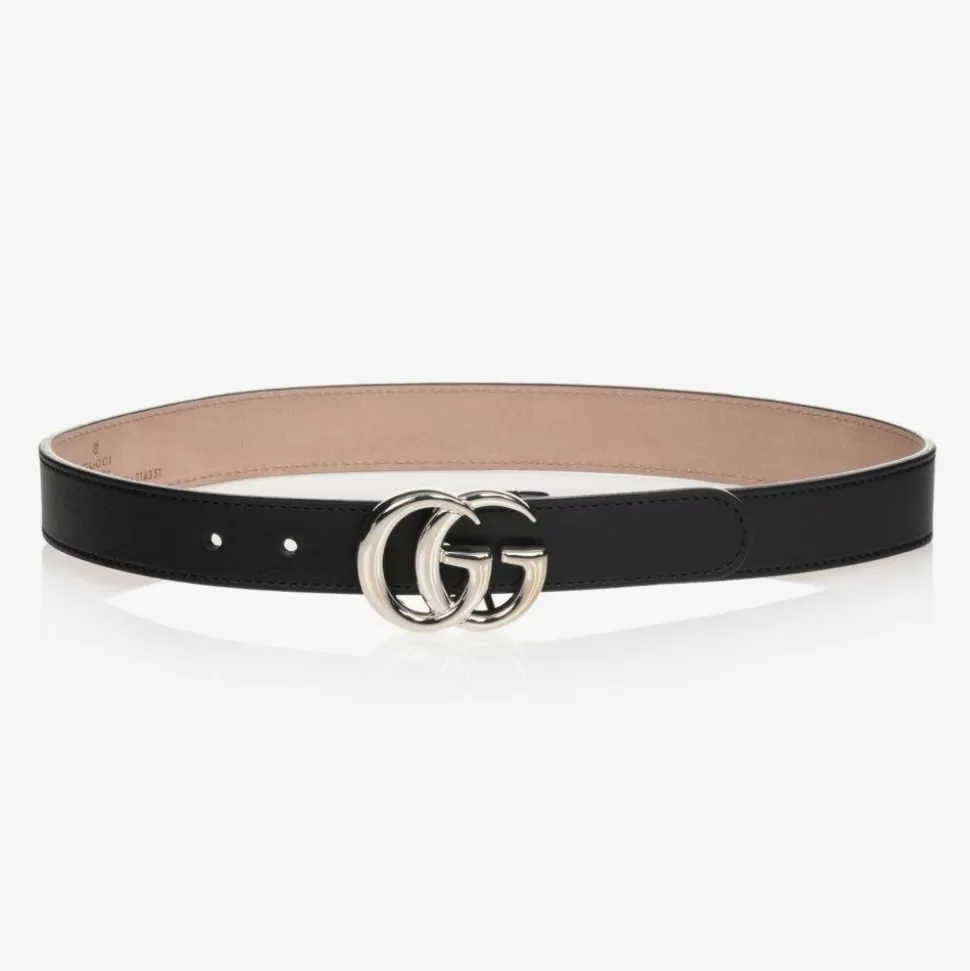 Gucci Black Leather GG Belt^BOY Clothing Accessories | Clothing Accessories