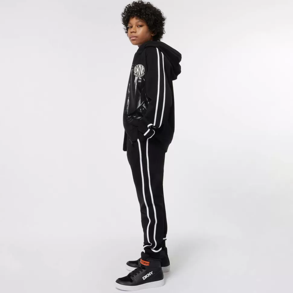 DKNY Black Milano Hooded Zip-Up Top^ Tops