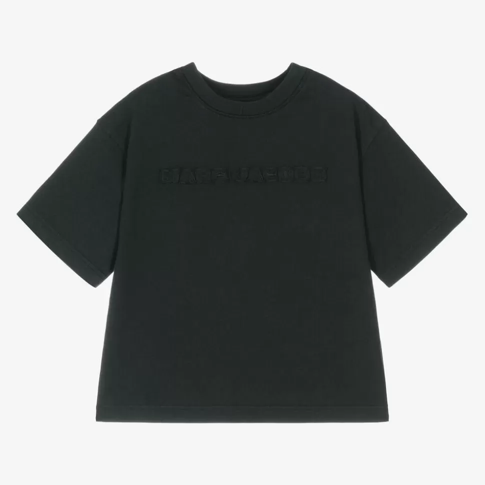 MARC JACOBS Black Organic Cotton T-Shirt^BOY Tops | Tops