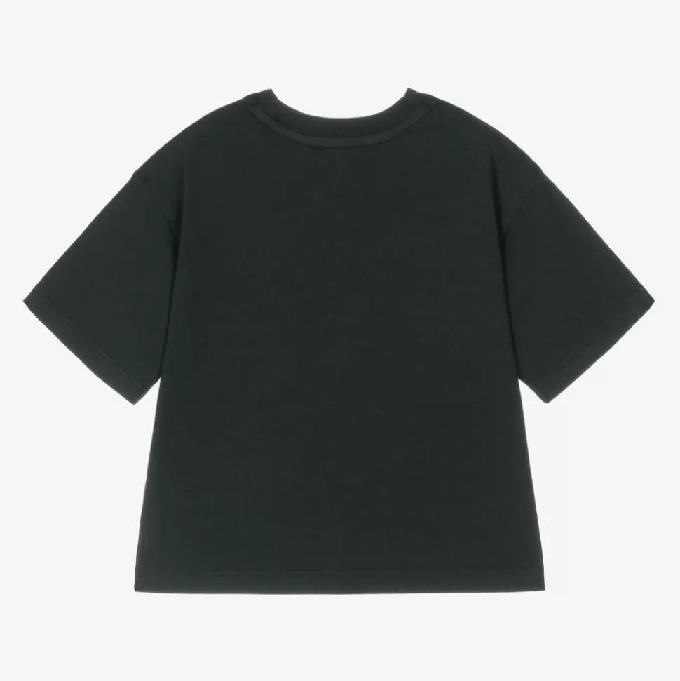 MARC JACOBS Black Organic Cotton T-Shirt^BOY Tops | Tops