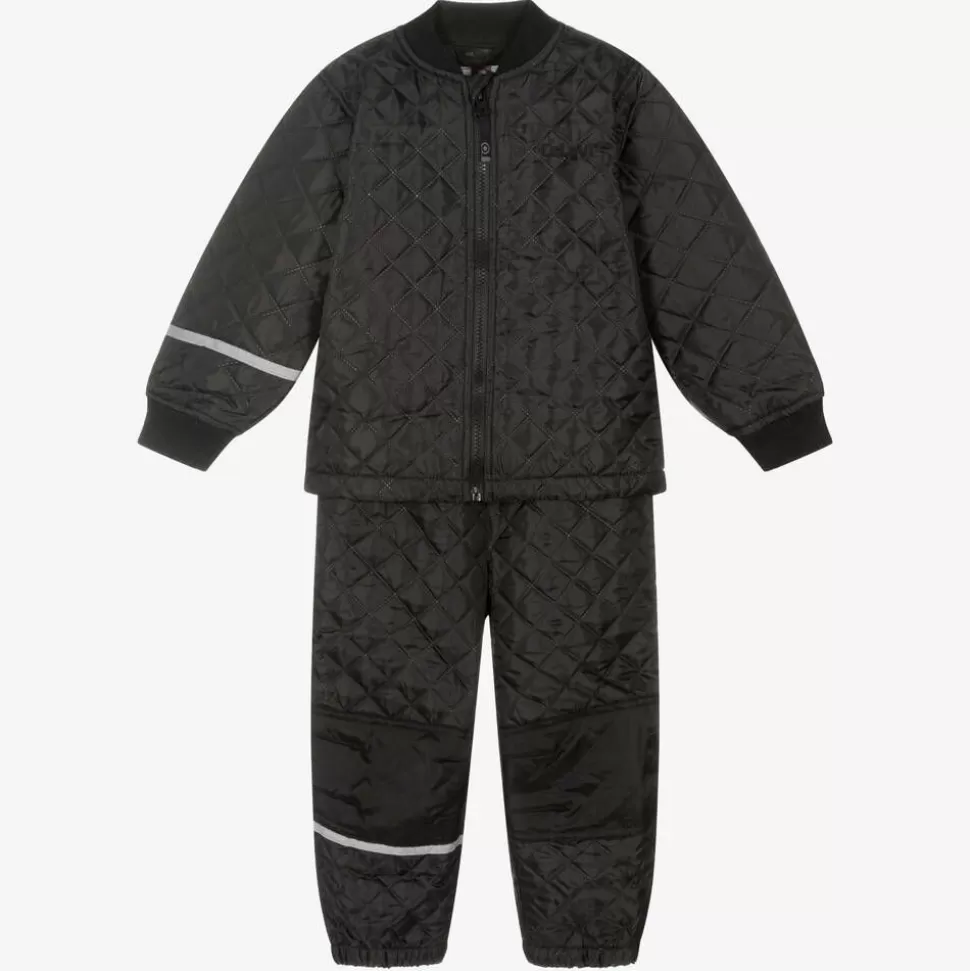 CeLaVi Black Quilted Jacket & Trouser Set^BOY Coats & Jackets | Coats & Jackets