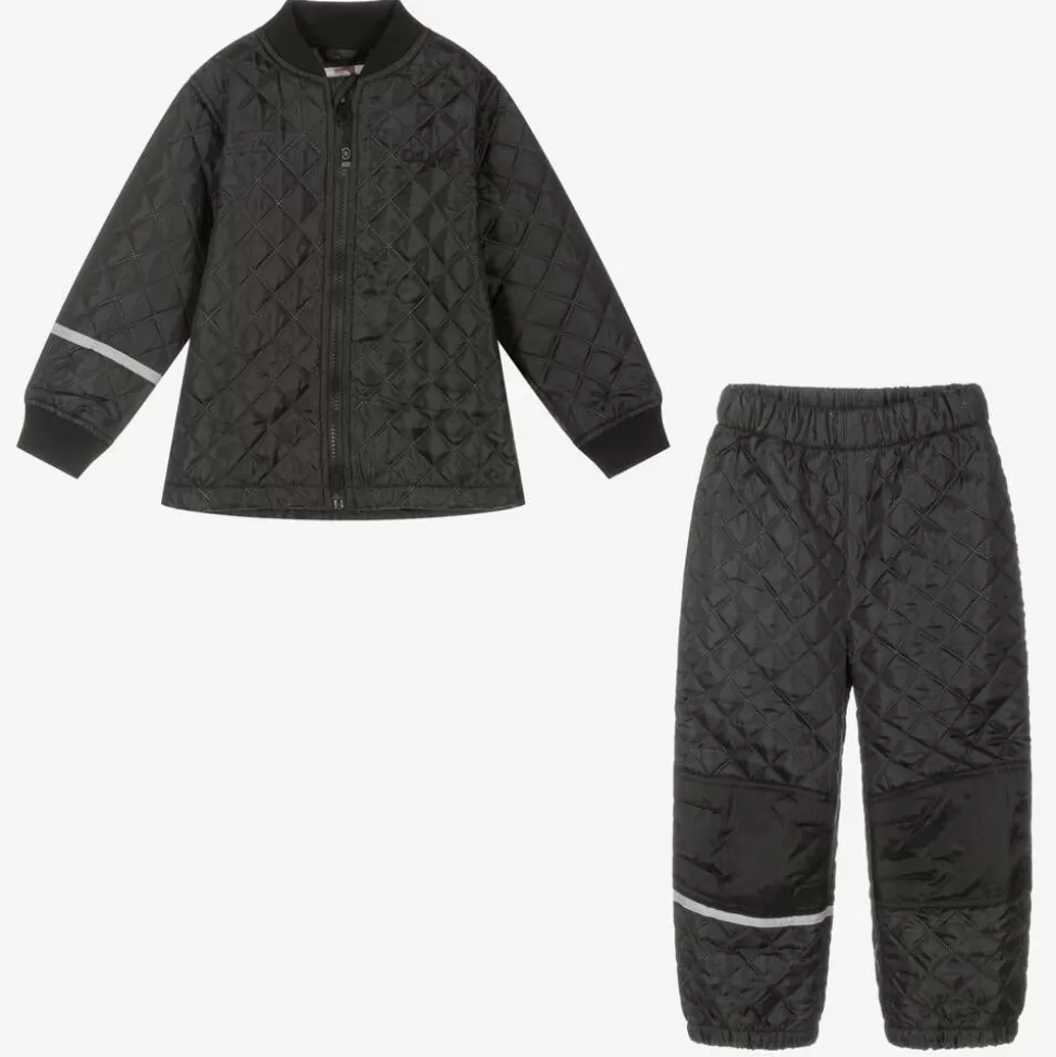CeLaVi Black Quilted Jacket & Trouser Set^BOY Coats & Jackets | Coats & Jackets