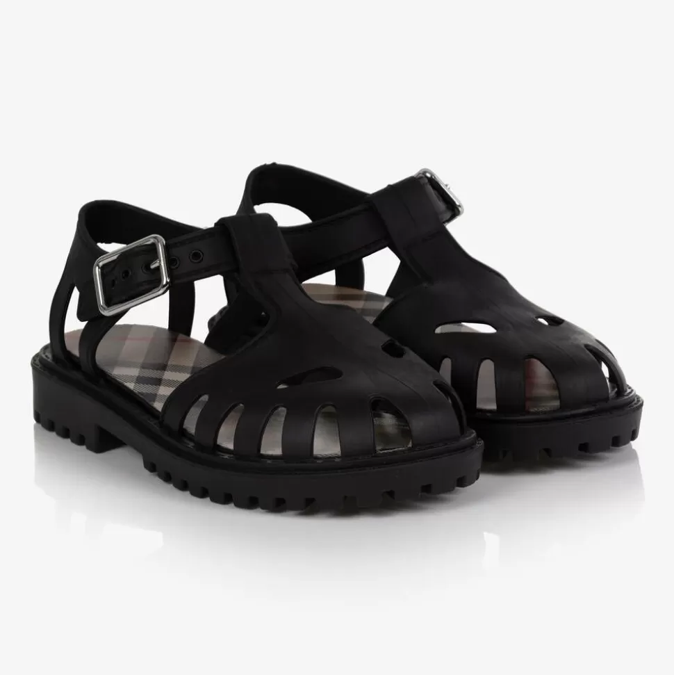 Burberry Black Rubber Sandals^BOY Sandals