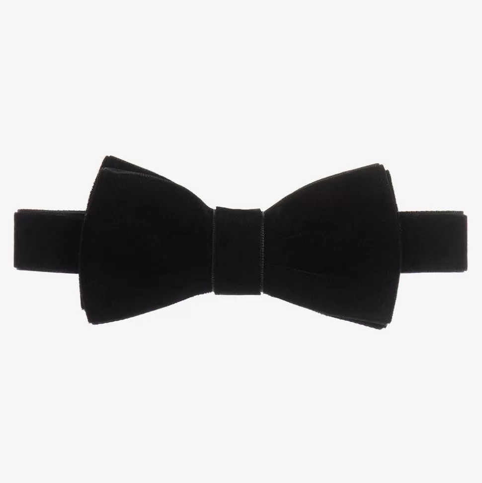 Milledeux Black Velvet Bow Tie (10cm)^BOY Clothing Accessories