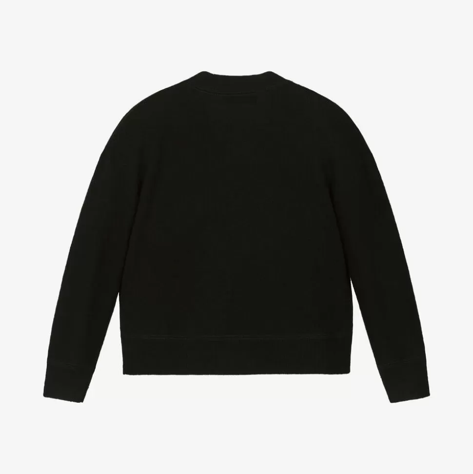 Burberry Black Wool Knit Baby Cardigan^BOY Tops