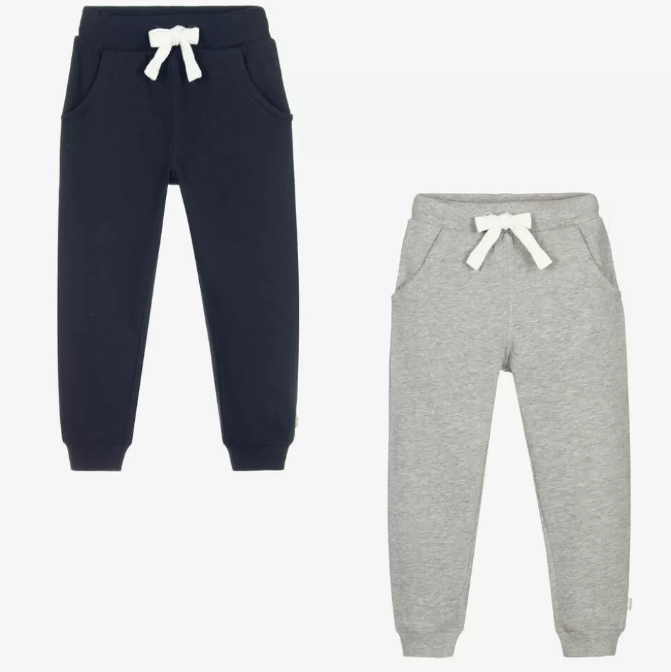 Minymo Blue & Grey Cotton Joggers (2 Pack)^BOY Trousers