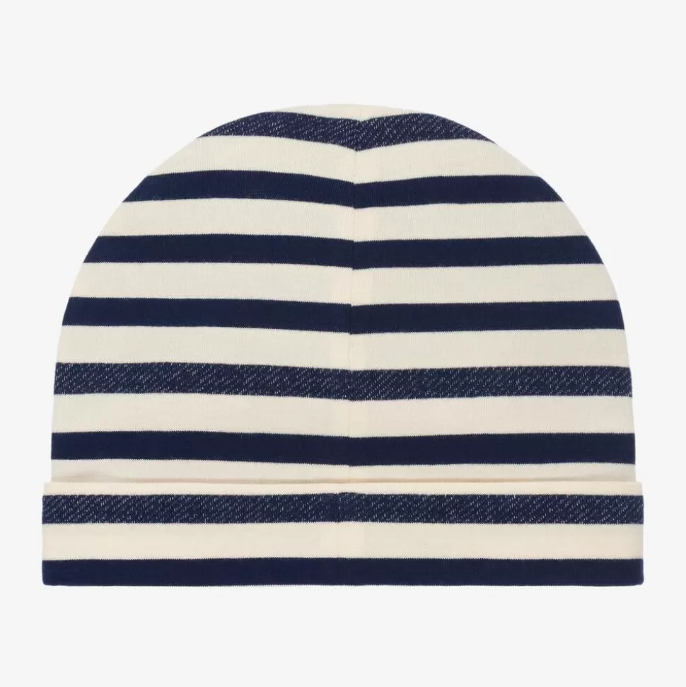 Gucci Blue & Ivory Striped Baby Hat^ Hats