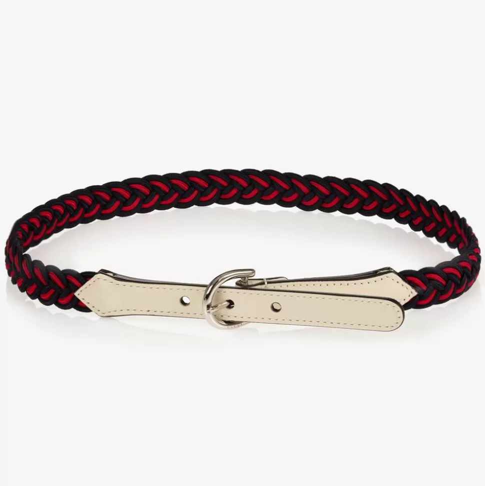 Gucci Blue & Red Braided Web Belt^BOY Clothing Accessories | Clothing Accessories