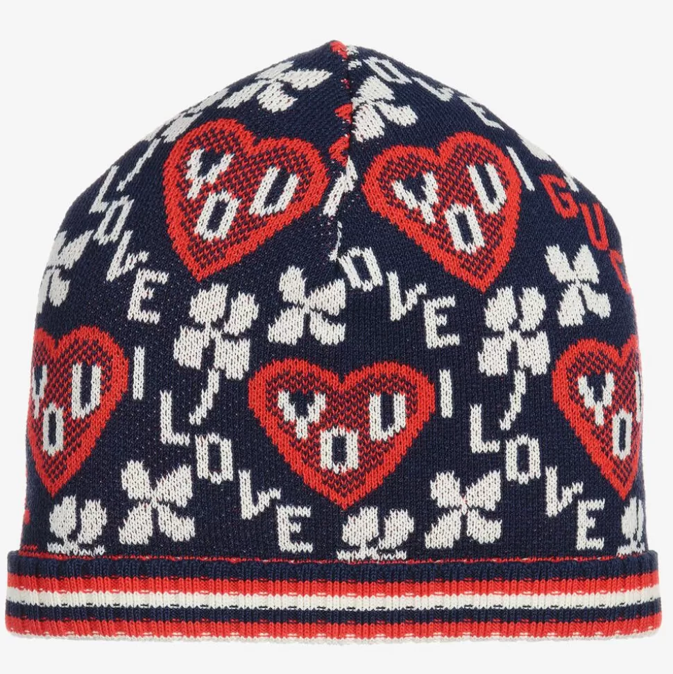 Gucci Blue & Red GG Baby Hat^ Hats