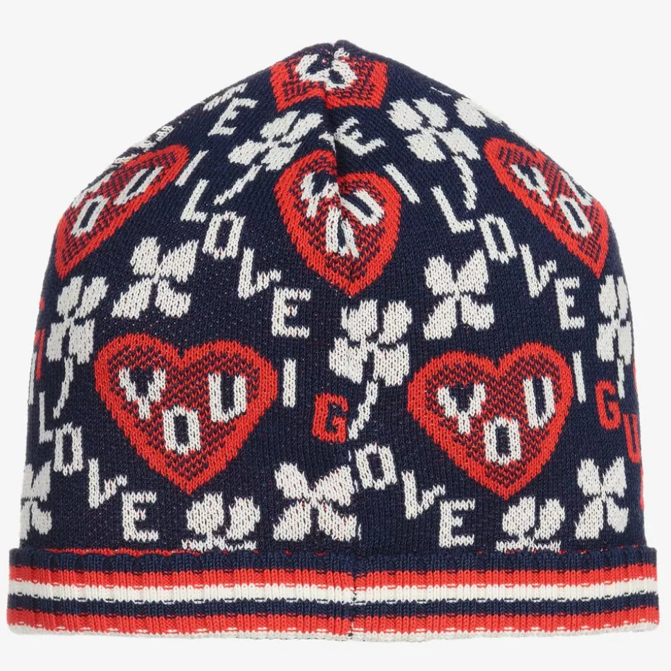 Gucci Blue & Red GG Baby Hat^ Hats