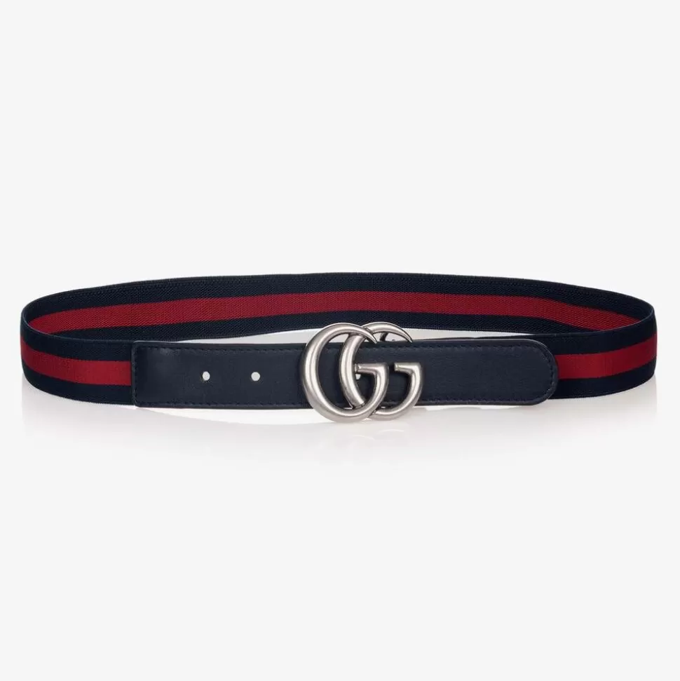 Gucci Blue & Red GG Web Belt^BOY Clothing Accessories | Clothing Accessories