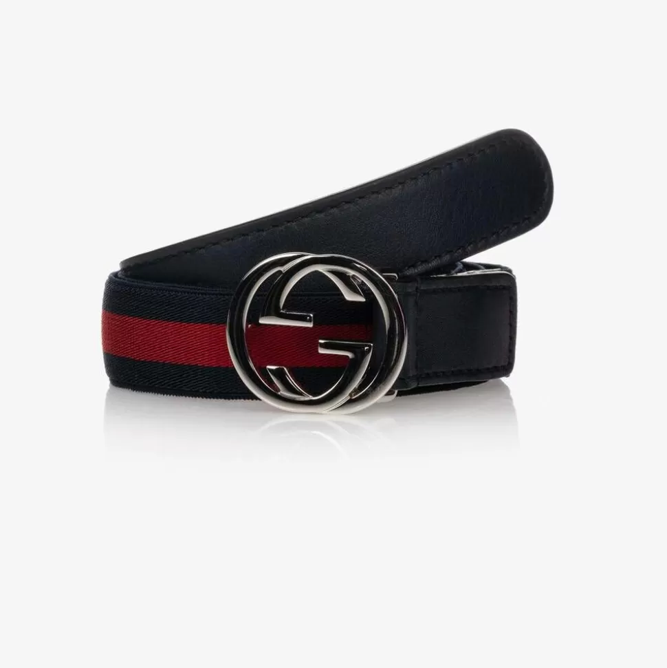 Gucci Blue & Red Web GG Belt^BOY Clothing Accessories | Clothing Accessories