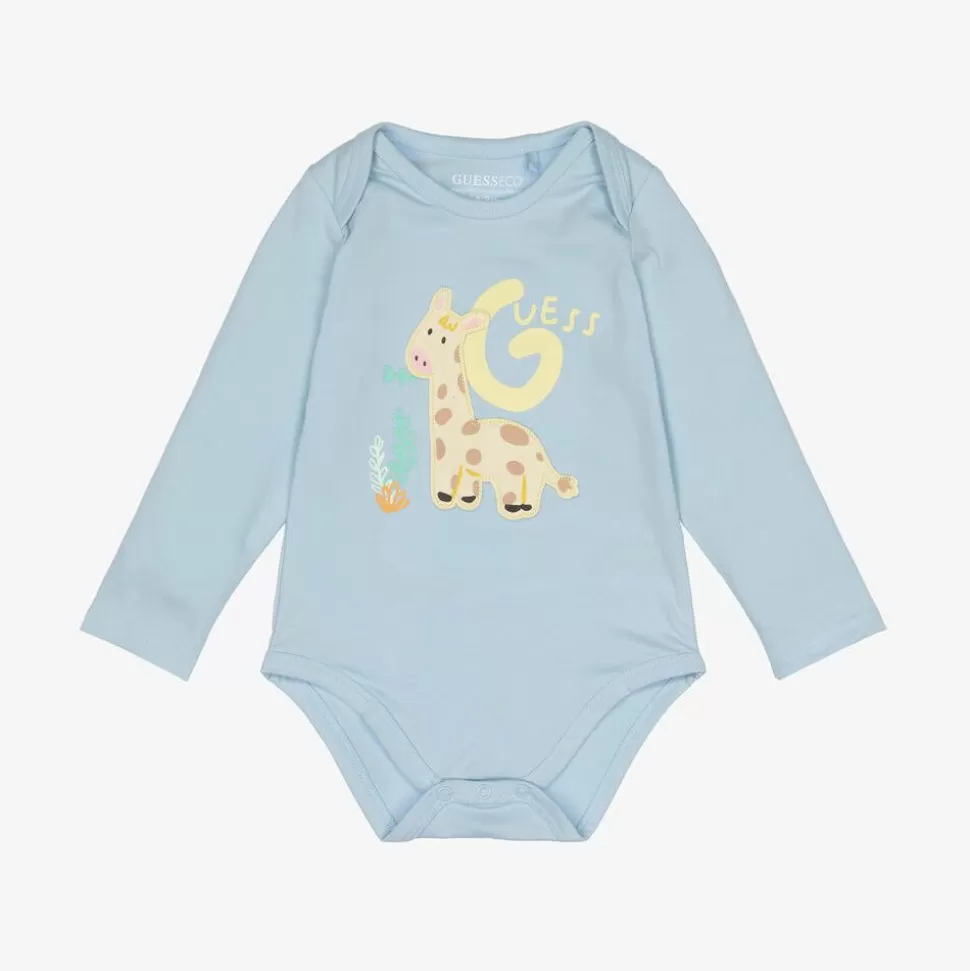 Guess Blue & Yellow Cotton Bodyvests (5 Pack)^ Gifts | Babysuits