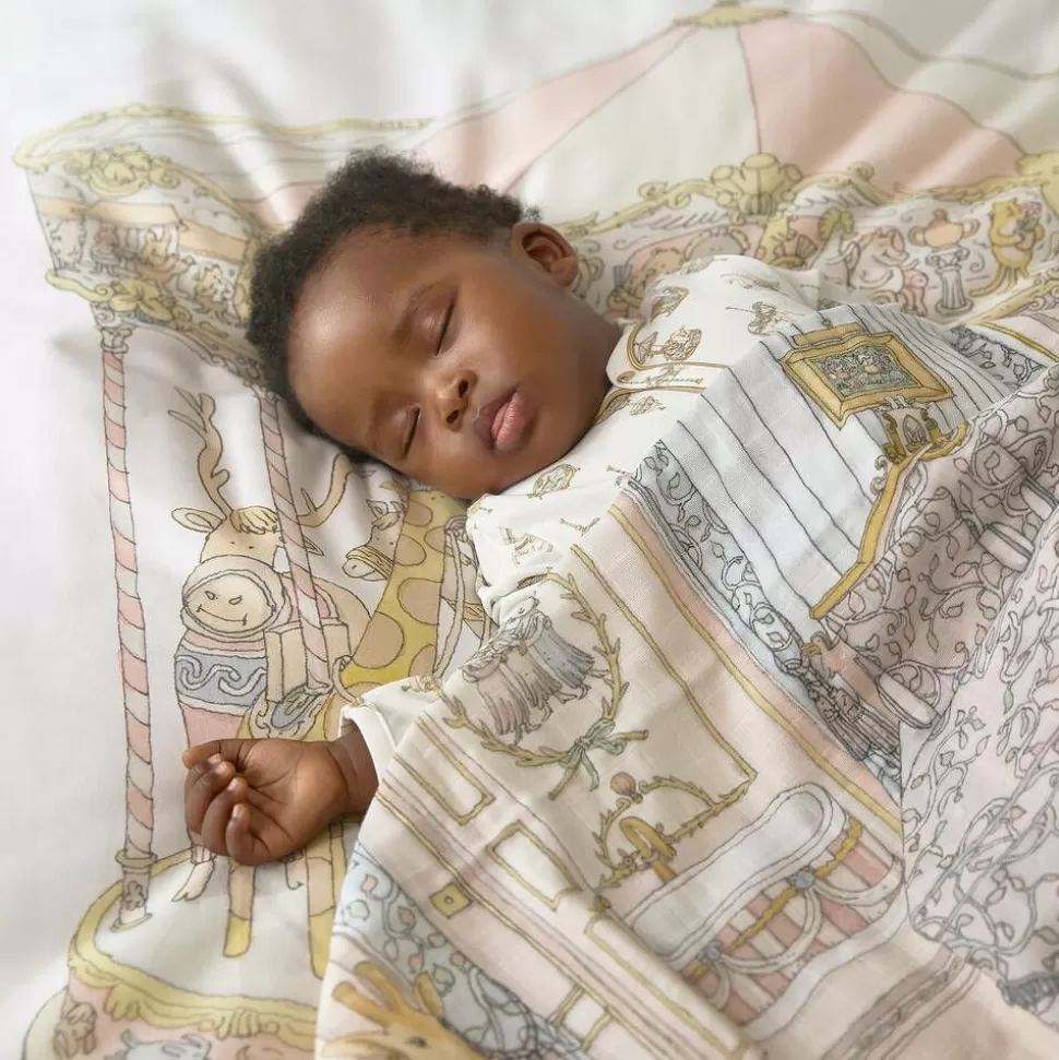 Atelier Choux Paris Blue & Pink Organic Cotton Reversible Duvet (132cm)^ Gifts | Nursery Accessories