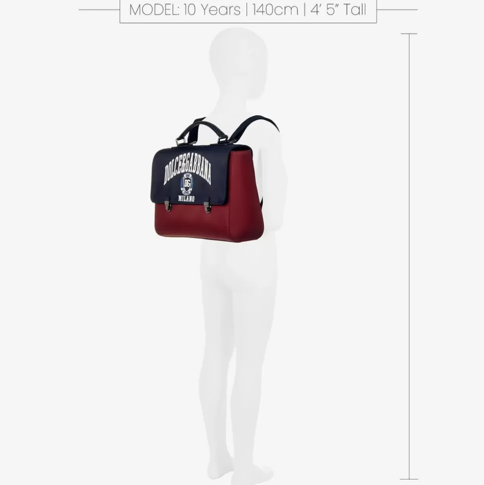 Dolce amp; Gabbana Blue & Red Satchel Backpack (34cm)^BOY Bags