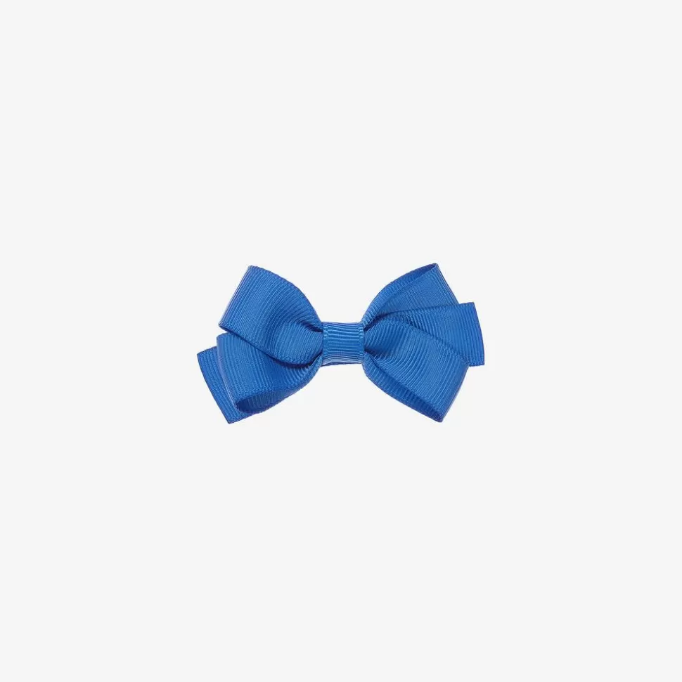 Peach Ribbons Blue Bow Hair Clip (7cm)^ Hair Accessories