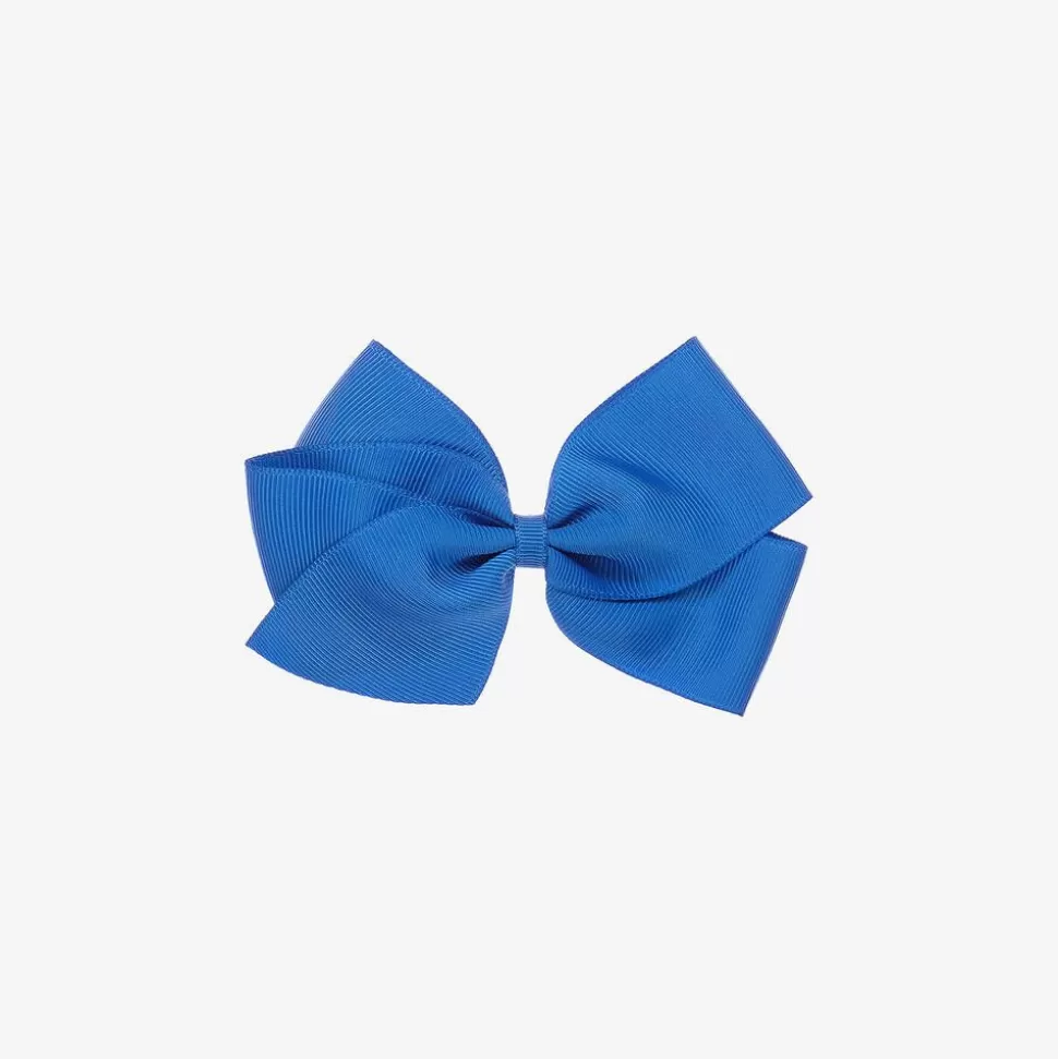 Peach Ribbons Blue Bow Hair Clip (12cm)^ Hair Accessories