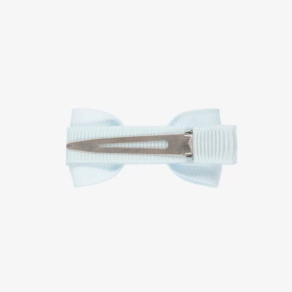 Peach Ribbons Blue Bow Hair Clip (5cm)^ Hair Accessories