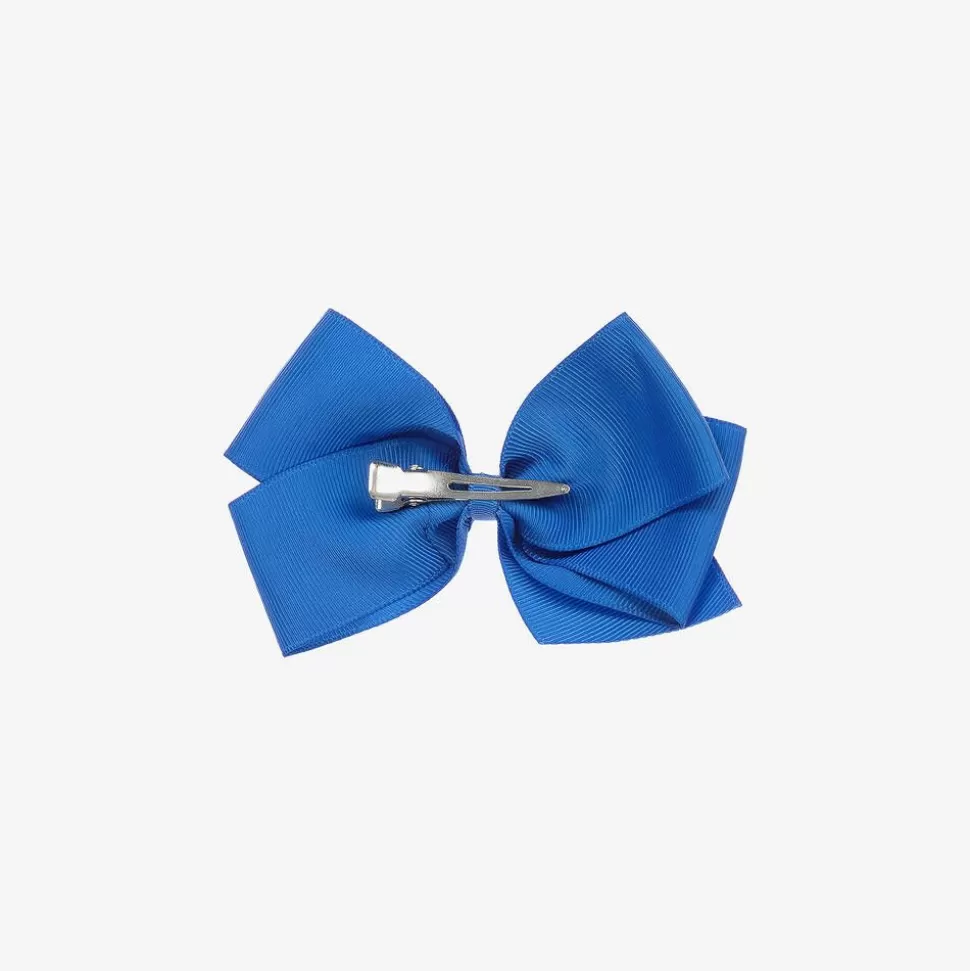 Peach Ribbons Blue Bow Hair Clip (12cm)^ Hair Accessories