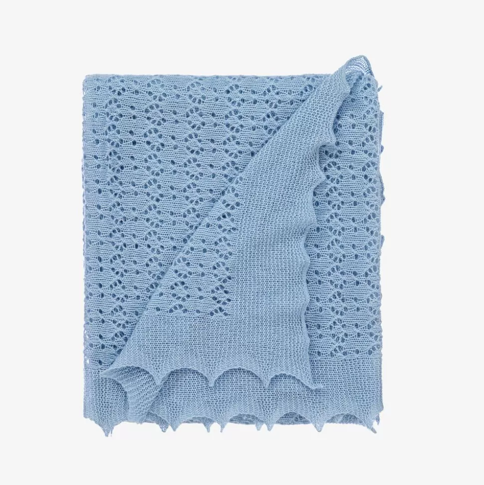 G.H.Hurt amp; Son Blue Cashmere Shawl (122cm)^ Gifts
