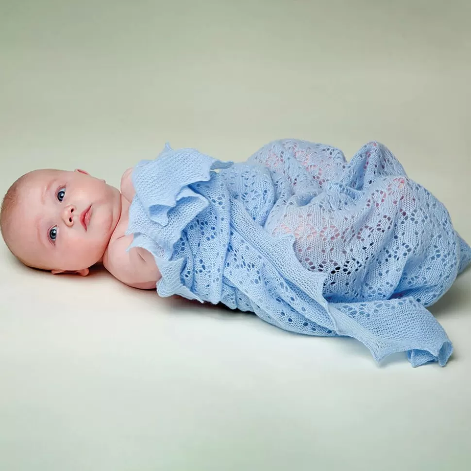 G.H.Hurt amp; Son Blue Cashmere Shawl (122cm)^ Gifts