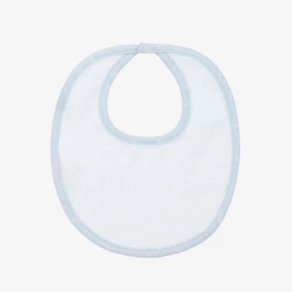 Kissy Kissy Blue Cotton Crescent Moonlight Baby Bib^ Gifts
