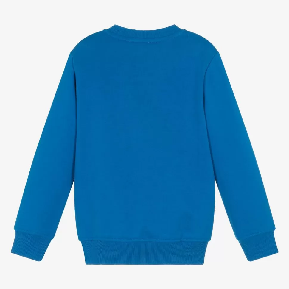 Moschino Kid-Teen Blue Cotton Teddy Bear Sweatshirt^BOY Tops | Tops
