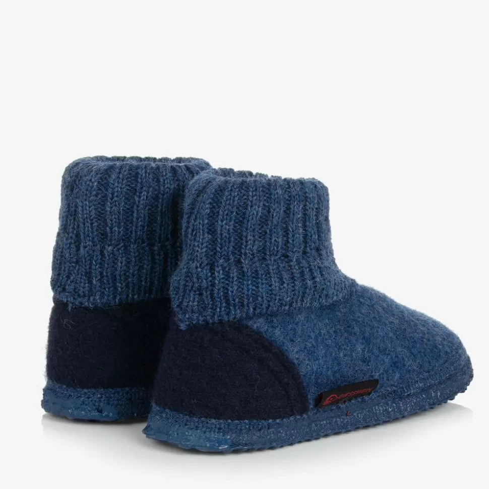 Giesswein Blue Felted Wool Slippers^BOY Slippers | Slippers