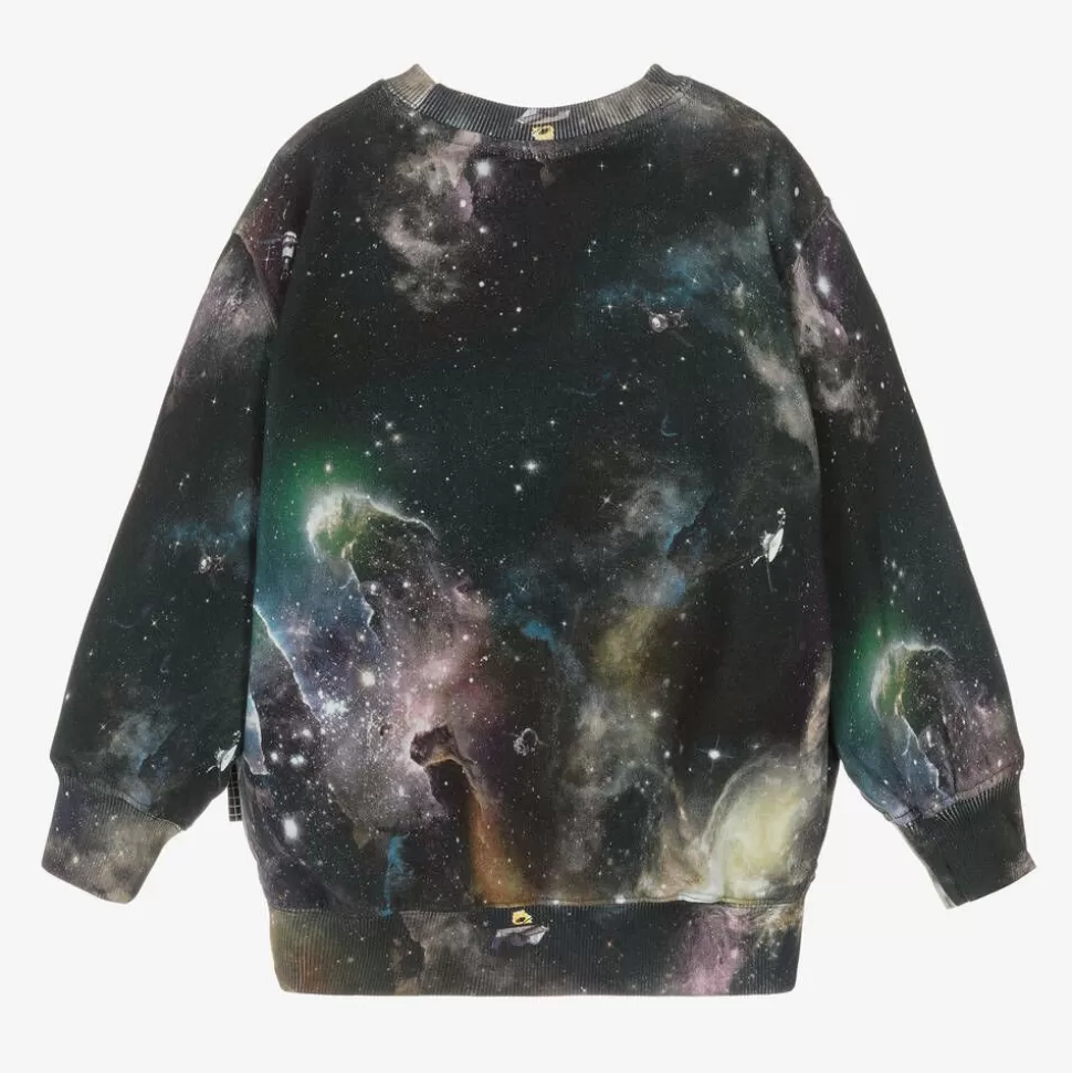 Molo Blue Galaxy Print Organic Cotton Sweatshirt^BOY Tops | Tops