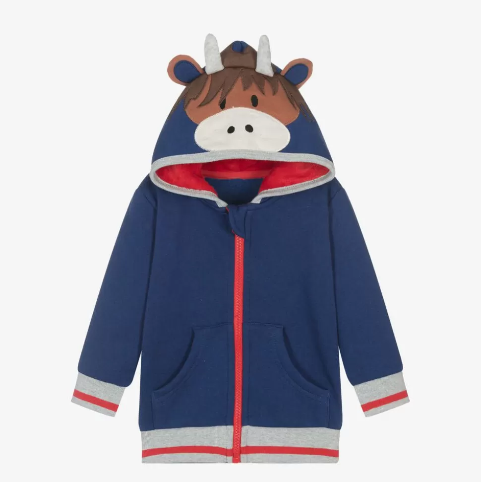 Blade amp; Rose Blue Hamish Highland Cow Zip-Up Top^BOY Tops | Tops