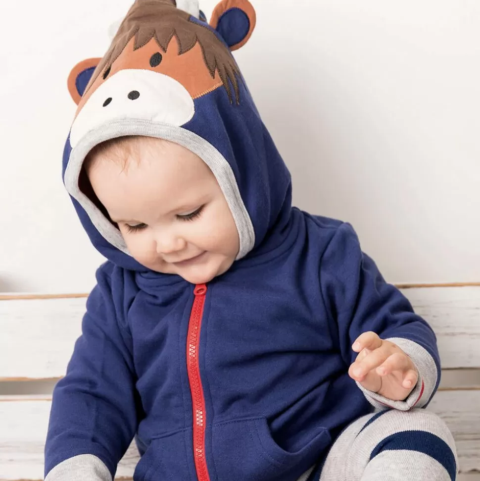 Blade amp; Rose Blue Hamish Highland Cow Zip-Up Top^BOY Tops | Tops
