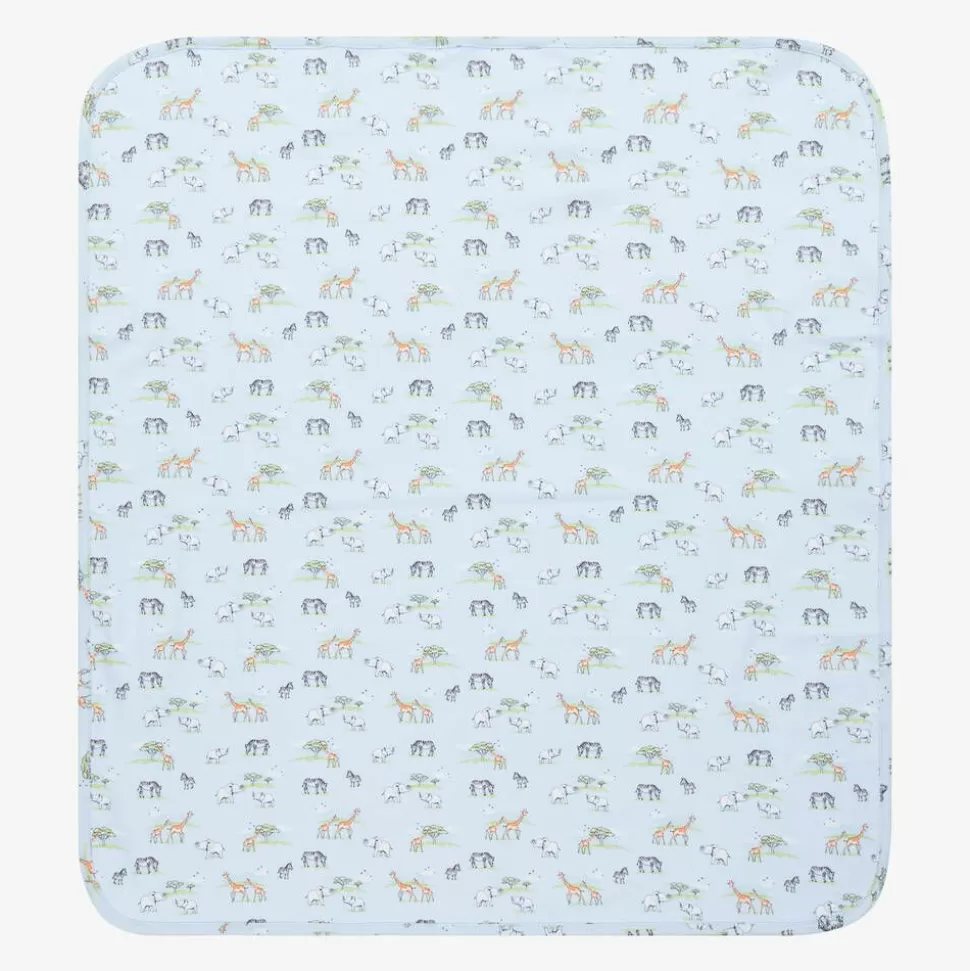 Kissy Kissy Blue Jungle Oasis Pima Cotton Blanket (73cm)^ Gifts