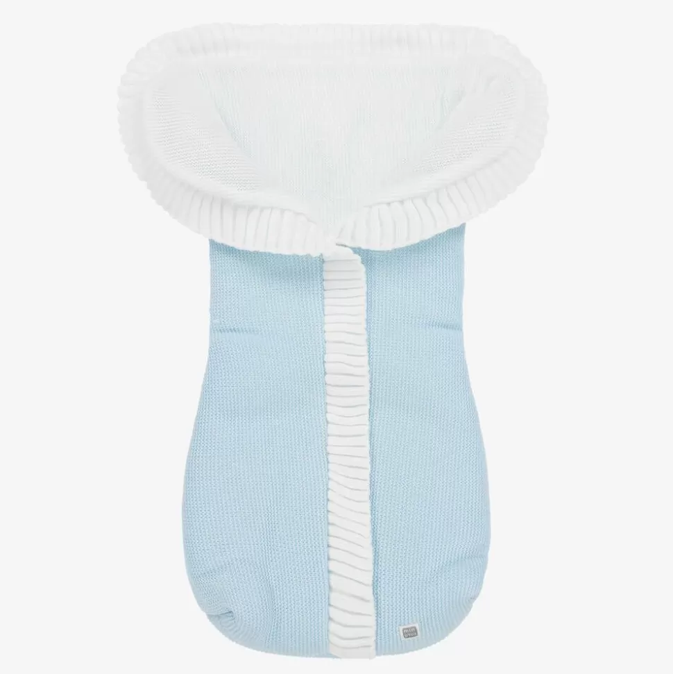Minutus Blue Knitted Baby Nest (75cm)^ Nests