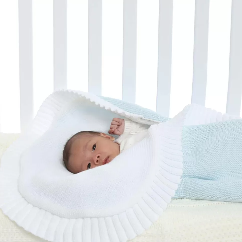 Minutus Blue Knitted Baby Nest (75cm)^ Nests