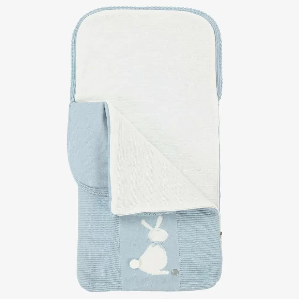 Artesanía Granlei Blue Knitted Bunny Baby Nest (70cm)^ Gifts