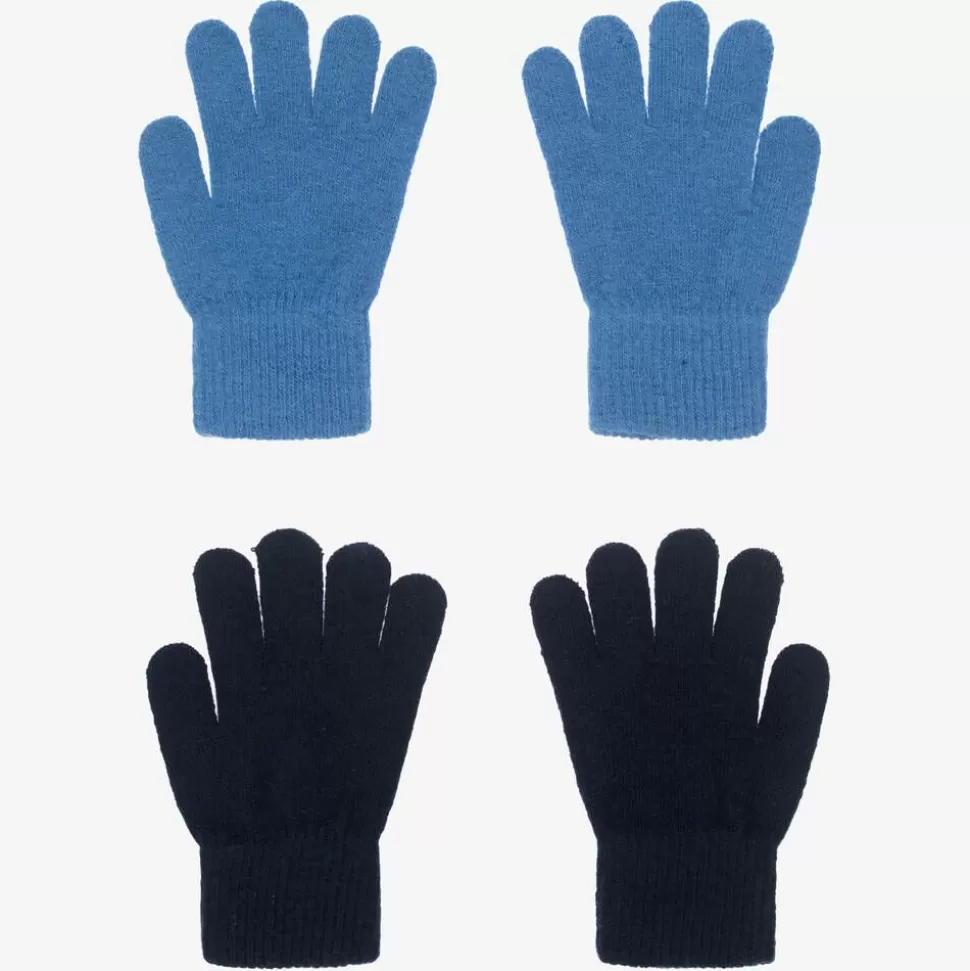 CeLaVi Blue Knitted Gloves (2 Pack)^BOY Gloves & Mittens