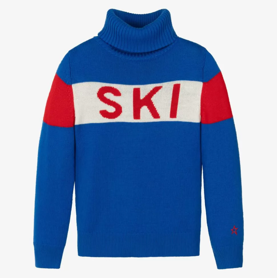 Perfect Moment Blue Merino Wool Roll Neck Sweater^ Tops