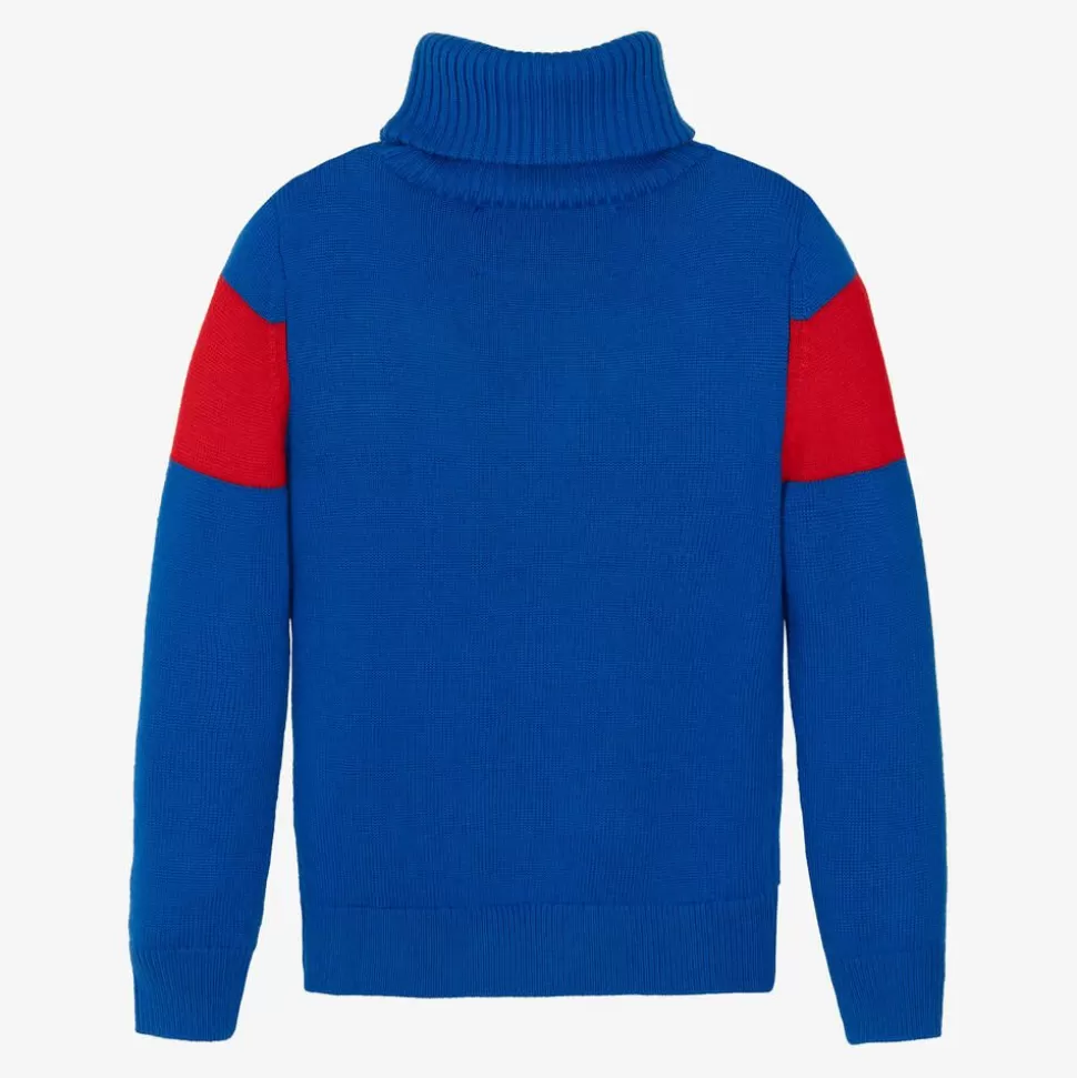 Perfect Moment Blue Merino Wool Roll Neck Sweater^ Tops